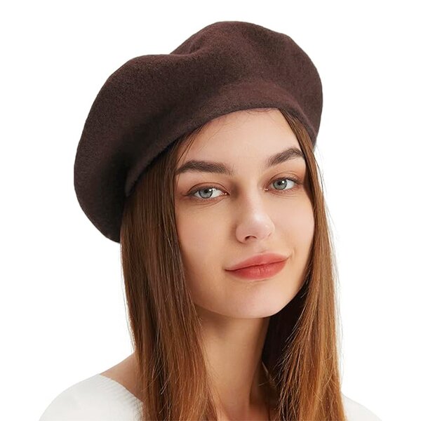 Wool Berets Supplier - Women French Artist Style Retro Plain Beret Winter