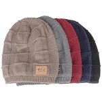 Slouchy Beanie Supplier - Winter Warm Windproof Soft Wool Knit Plush Lined