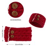 Headband Manufacturer - Winter Knitted Crochet with Lace Button Ear Warmer