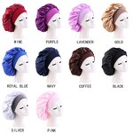 Sleep Hats Supplier - Custom Elastic Band Extra Size Satin Bonnets with Band