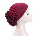 Women's Hat Supplier - New Fashion Solid-color Elastic Polyester with Flower