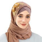 Head Wrap Supplier - News Sequin Flower Decorative Muslim Twist Turban