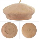 Wool Berets Supplier - Women French Artist Style Retro Plain Beret Winter