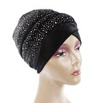 Turban Caps Manufacturer - Rhinestone Velvet African Wrap Headscarf Chemo