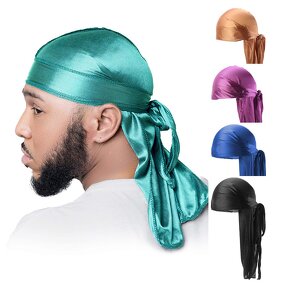 Durags Supplier - Custom Printed Extra Long-Tail Head Wraps Doo Rag