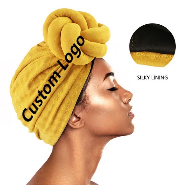 Headwraps Factory - Beauty Design Custom Logo Double Layer Knot Turban