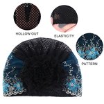 Turban Hat Manufacturer - Women Lace Flower Muslim Islamic African Pearl