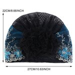 Turban Hat Manufacturer - Women Lace Flower Muslim Islamic African Pearl