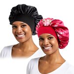 Sleep Bonnets Supplier - Best Selling Two Pieces/Set Satin Material Wide Band