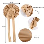Sleep Bonnet Supplier - Wholesale Custom Logo Adjustable Tie Satin Hair