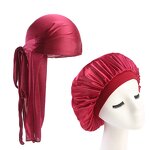 Durag Supplier - Wholesale Cheap Couples Bonnet and Dorag Set Solid