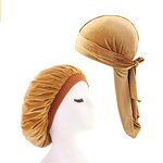 Velvet Dorag Supplier - Custom Logo Couple Plain High Quality Unisex Beanie