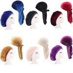 Velvet Dorag Supplier - Custom Logo Couple Plain High Quality Unisex Beanie
