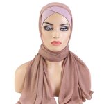 Muslim Headscarf Manufacturer - New Arrival Ethnic Solid Color Amira Hijab