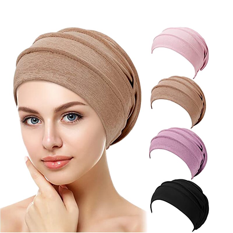Turban Hats Supplier - Slouchy Hair Loss Beanies Soft Polyester Cancer Hat