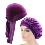 Durags Manufacturer - Hot Sale 2pcs/Set Velvet Men Sleep Caps and Bonnets