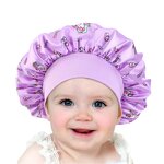 Satin Bonnets Factory - Cute Color Printing Wide-brimmed Sleeping Hat Night