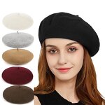 Wool Berets Supplier - Women French Artist Style Retro Plain Beret Winter