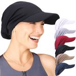 Bandana Hat Supplier - Unisex Plain Color Visor Pre Fitted Outdoor Sun