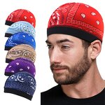 Skull Cap Supplier - Paisley Pattern Cooling Soft Polyester Spandex Dome