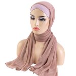 Muslim Headscarf Manufacturer - New Arrival Ethnic Solid Color Amira Hijab