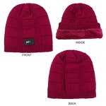 Slouchy Beanie Supplier - Winter Warm Windproof Soft Wool Knit Plush Lined