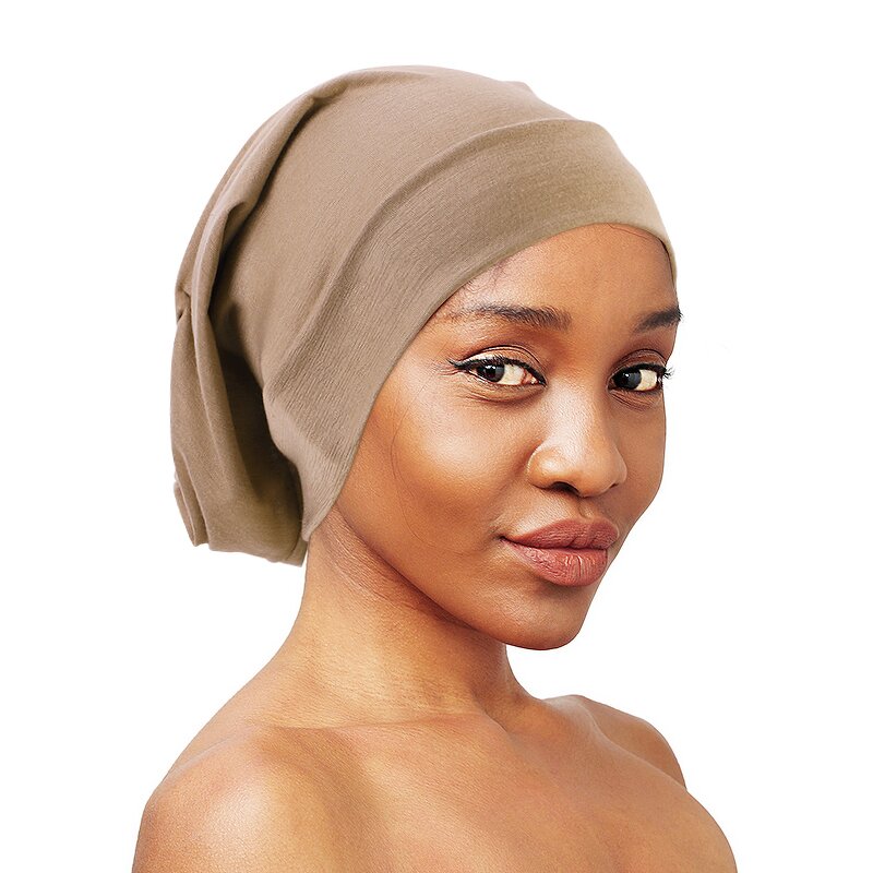 Turban Cap Supplier - Muslim Soft Cotton Stretch Women Islamic Baggy Hat
