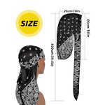 Durags Manufacturer - Amoeba Pattern Two Pieces/Set Silky Hip-Hop Headwraps