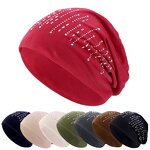 Beanie Hats Supplier - Rhinestone Slouchy Hip-Hop Caps Light Weight Soft