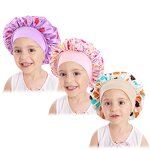 Satin Hair Bonnets Supplier - Childlike Innocence Pattern Three Pieces/Set