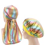 Do Rag Manufacturer - Fashion Colorful Couples Laser Do Rag Sleeping Cap