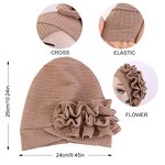 Chemo Cap Manufacturer - Big Flower Polyester Hair Protection Stretchy