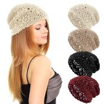 Crochet Slouchy Beanie Manufacturer - Women Cotton Handmade Knit Cutout Summer