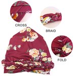 Head Wrap Supplier - Luxury Ethnic Bohemia Floral Printing Handmade Braid