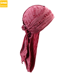 Durag Supplier - Cross-Border Vintage Ripped Silk Screen Printed Men's Tie-Up