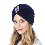 Winter Women Beanie Manufacturer - Diamond Knitted Turban Head Wrap Warm