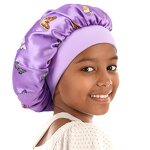 Satin Bonnets Factory - Butterfly Pattern Kids Size Sleeping Cap Wide Band