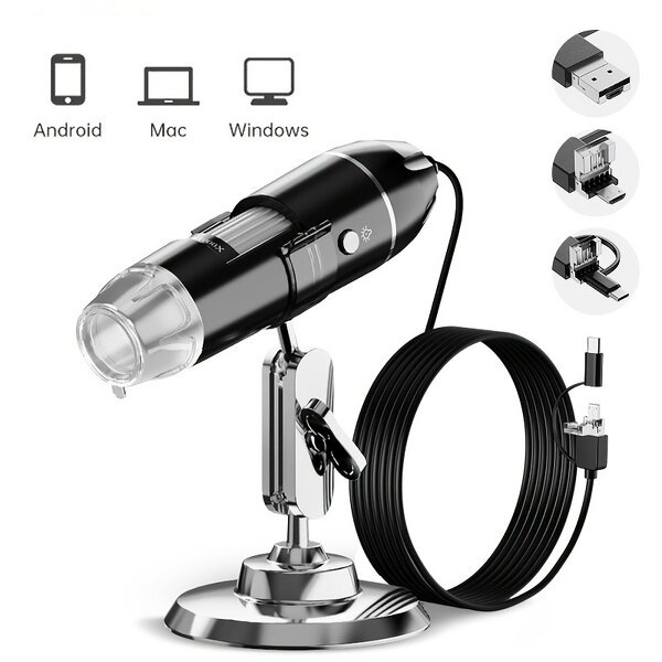 USB Digital Microscope Manufacturer - OEM/ODM IKEME Cheap 3 in 1 Type-c Portable Electronic LED