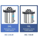 Electric Autoclave Manufacturer - OEM/ODM IKEME 18/24L Food Steam Sterilization Vertical Pressure