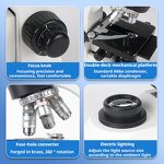 Binocular Microscope Factory - OEM/ODM IKEME 1000-1600x Biological Electron Microbiology with LCD