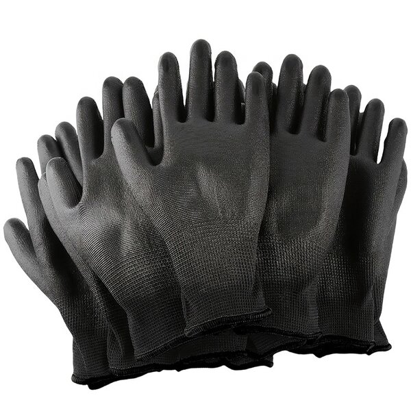 Safety Gloves Supplier - High Quality Black PU Coated Textured Full Surface