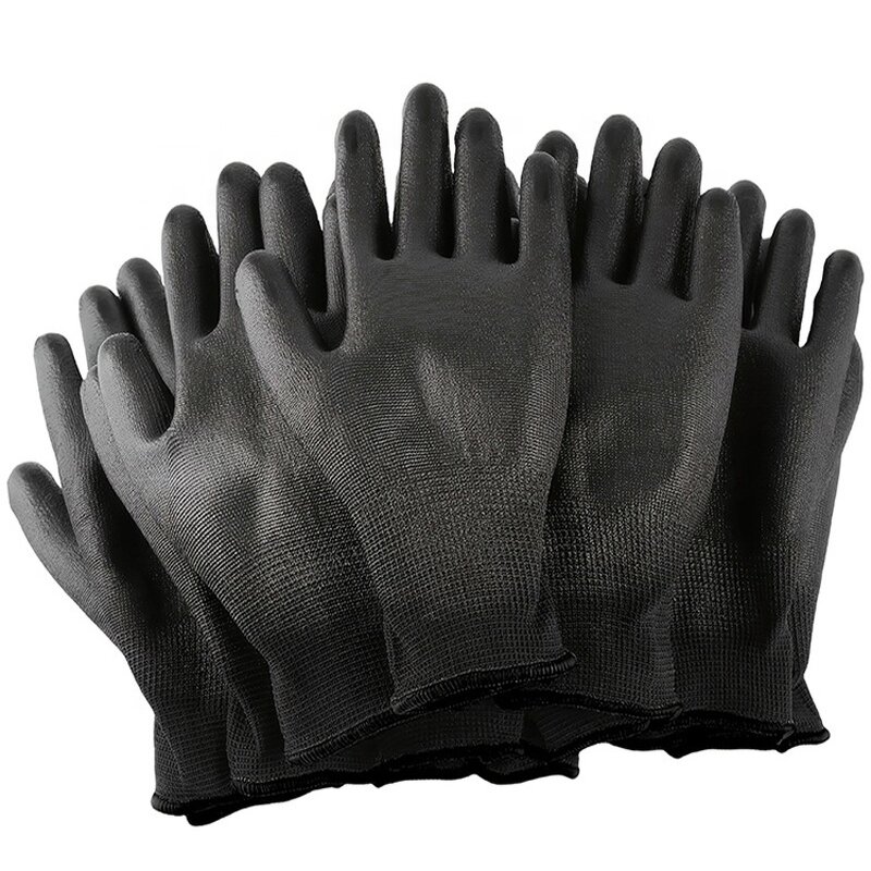 Safety Gloves Supplier - High Quality Black PU Coated Textured Full Surface