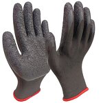 Work Gloves Supplier - Factory Wholesale Latex Coated Polyester Non-Slip Wrinkled