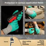 Work Gloves Manufacturer - Hot Spot Cut-Resistant Latex with Pleated Design