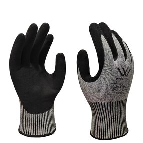 Industrial Safety Gloves Supplier - High Quality 5-Grade Nitrile Frosted HPPE
