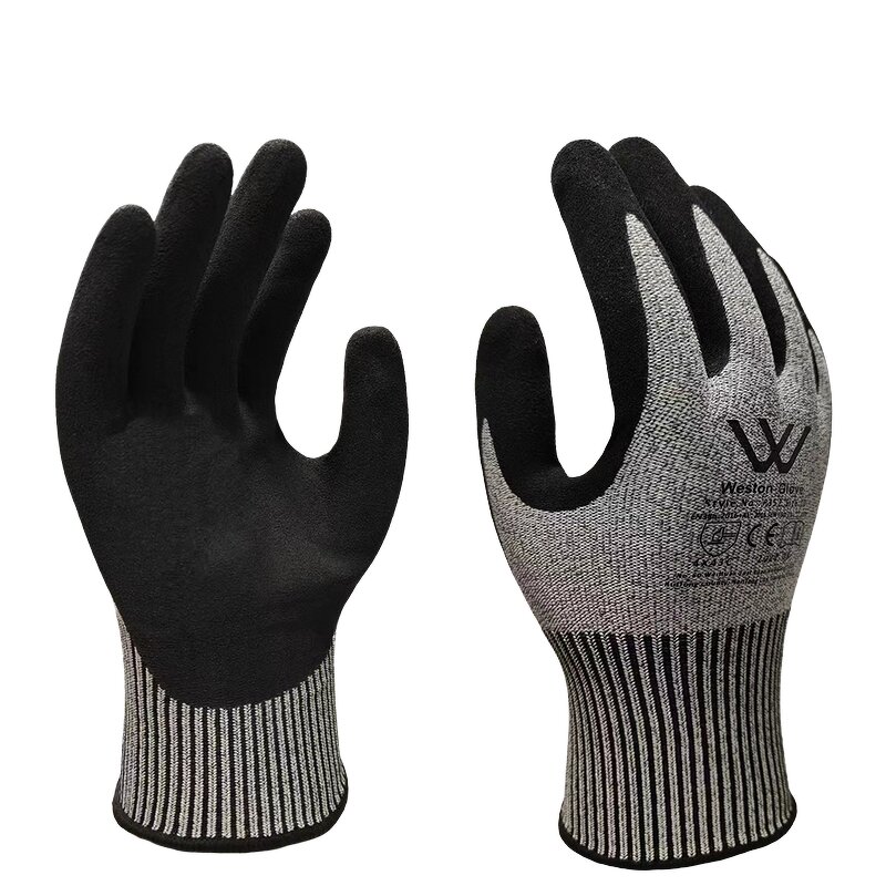 Industrial Safety Gloves Supplier - High Quality 5-Grade Nitrile Frosted HPPE