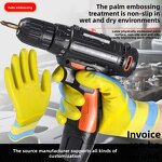 Safety Gloves Supplier - High Quality Yellow Thick Latex Coated Waterproof Oil