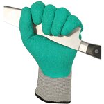 Cut-Proof Gloves Supplier - Wholesale Original with Wrinkle Latex Coating Grade 5