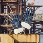 Safety Gloves Factory - High Quality Heavy-Duty Blue Acrylic Full Coating Oil