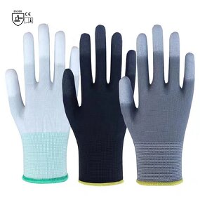 Protective Gloves Supplier - High Quality Men's Polyester Coated Anti-static